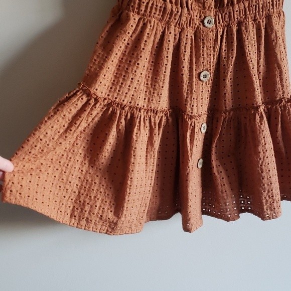 Revolve eberjey Portola Elise Eyelet Dress 100% Cotton Pecan Size Small - Picture 9 of 14